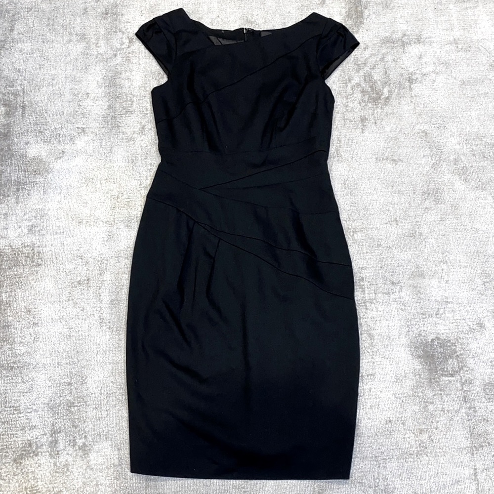 Chequer cap sleeve dress